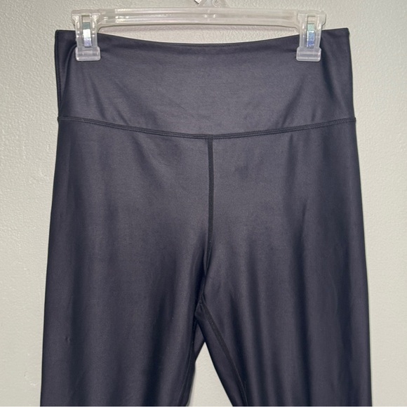 ZYIA Active Shiny Slick Black Cropped Leggings Size 8-10 Medium‎ - Picture 2 of 8